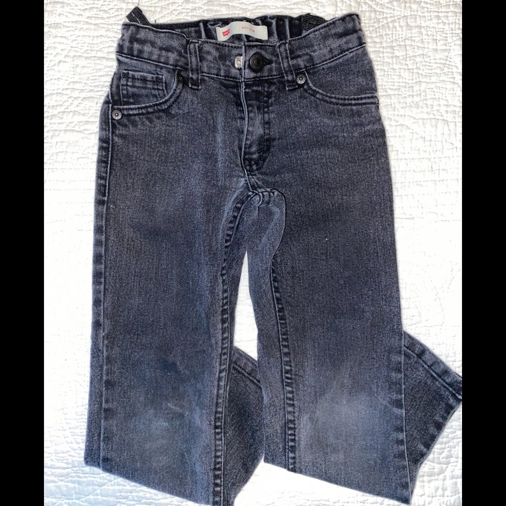 Levis 511 distressed slim fit jeans